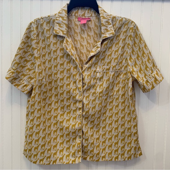 Isaac Mizrahi Giraffe Print Pajama Set - Picture 4 of 13